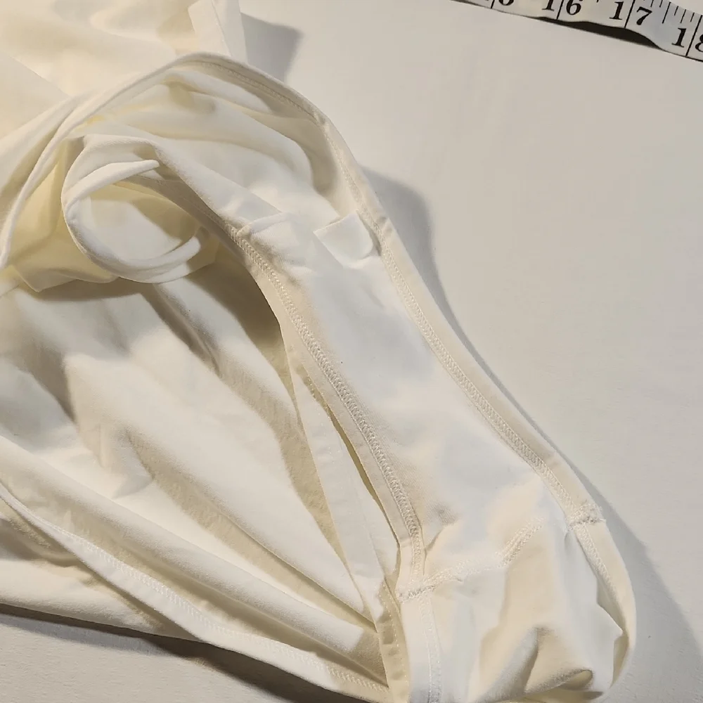 Savage‎ X Fenty White Slim-Strap Scoop Bodysuit with Logo Seamless Teddy Size 2X
